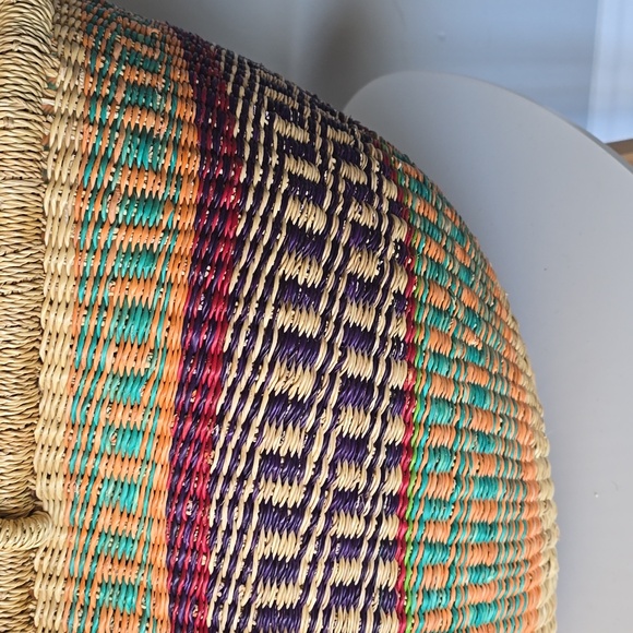 Handwoven Multicolour Basket - Picture 3 of 5